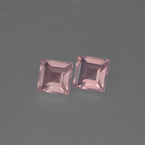 Gemas de cuarzo rosa rosa natural de  ct, transparente, transparente / translúcido