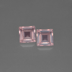 Gemas de cuarzo rosa rosa natural de  ct, transparente, transparente / translúcido