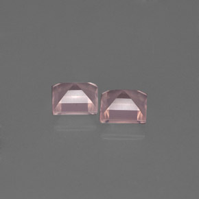 Gemas de cuarzo rosa rosa natural de  ct, transparente, transparente / translúcido