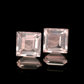 Gemas de cuarzo rosa rosa natural de  ct, transparente, transparente / translúcido