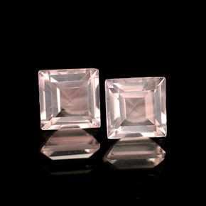 Gemas de cuarzo rosa rosa natural de  ct, transparente, transparente / translúcido