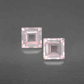 Gemas de cuarzo rosa rosa natural de  ct, transparente, transparente / translúcido