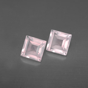 Gemas de cuarzo rosa rosa natural de  ct, transparente, transparente / translúcido