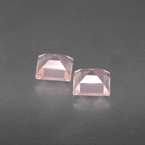 Gemas de cuarzo rosa rosa natural de  ct, transparente, transparente / translúcido