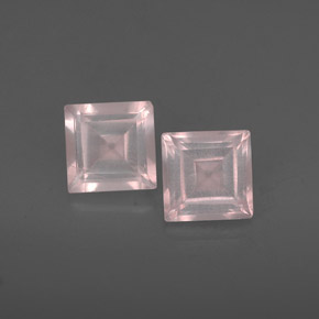 Gemas de cuarzo rosa rosa natural de  ct, transparente, transparente / translúcido