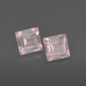 Gemas de cuarzo rosa rosa natural de  ct, transparente, transparente / translúcido