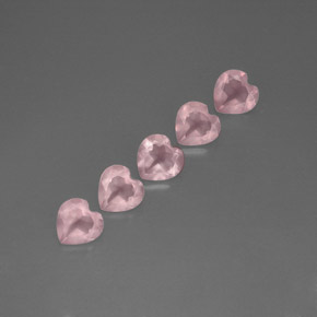 Gemas de cuarzo rosa rosa natural de  ct, transparente, transparente / translúcido