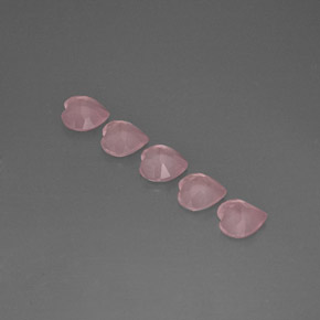 Gemas de cuarzo rosa rosa natural de  ct, transparente, transparente / translúcido