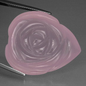 Cuarzo rosa rosa natural de 77,33 ct, transparente, transparente / translúcido