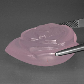 Cuarzo rosa rosa natural de 77,33 ct, transparente, transparente / translúcido
