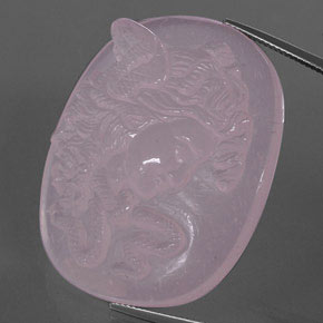 Cuarzo rosa rosa natural de 92,01 ct, transparente, transparente / translúcido