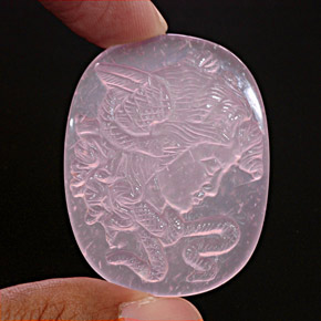 Cuarzo rosa rosa natural de 87,42 ct, transparente, transparente / translúcido