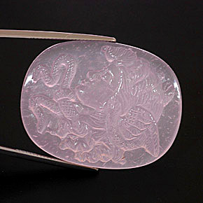 Cuarzo rosa rosa natural de 87,42 ct, transparente, transparente / translúcido
