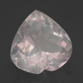 Cuarzo rosa rosa natural de 15,77 ct, transparente, transparente / translúcido