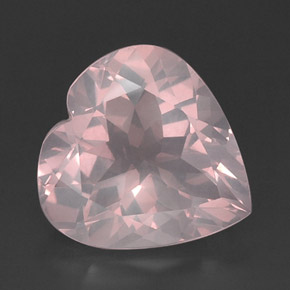 Cuarzo rosa rosa natural de 14,43 ct, transparente, transparente / translúcido