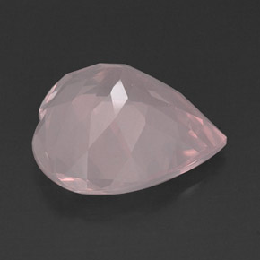 Cuarzo rosa rosa natural de 14,43 ct, transparente, transparente / translúcido