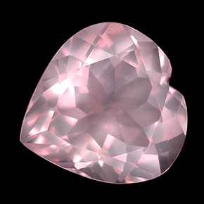 Cuarzo rosa rosa natural de 15,79 ct, transparente, transparente / translúcido