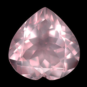 Cuarzo rosa rosa natural de 15,79 ct, transparente, transparente / translúcido