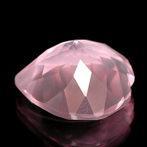 Cuarzo rosa rosa natural de 15,79 ct, transparente, transparente / translúcido