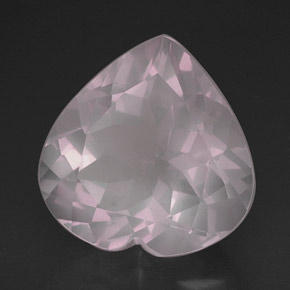 Cuarzo rosa rosa natural de 16,50 ct, transparente, transparente / translúcido