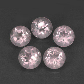 Gemas de cuarzo rosa rosa natural de  ct, transparente, transparente / translúcido