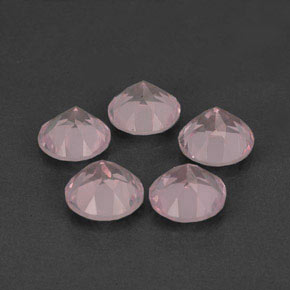 Gemas de cuarzo rosa rosa natural de  ct, transparente, transparente / translúcido