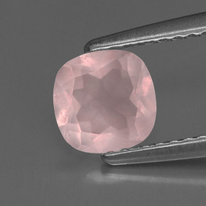 Cuarzo rosa rosa natural de 0,76 ct, transparente, transparente / translúcido