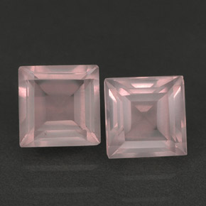 Gemas de cuarzo rosa rosa natural de  ct, transparente, transparente / translúcido