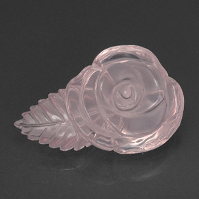 Cuarzo rosa rosa natural de 29,80 ct, transparente, transparente / translúcido