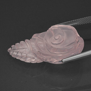 Cuarzo rosa rosa natural de 29,80 ct, transparente, transparente / translúcido