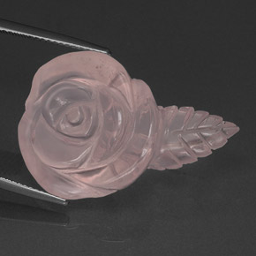 Cuarzo rosa rosa natural de 36,00 ct, transparente, transparente / translúcido