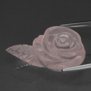 Cuarzo rosa rosa natural de 36,00 ct, transparente, transparente / translúcido