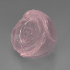 Cuarzo rosa rosa natural de 43,69 ct, transparente, transparente / translúcido