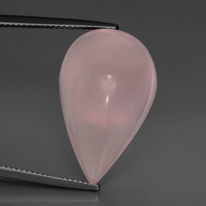 Cuarzo rosa rosa natural de 26,30 ct, transparente, transparente / translúcido