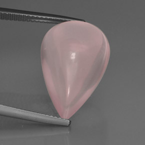 Cuarzo rosa rosa natural de 16,86 ct, transparente, transparente / translúcido