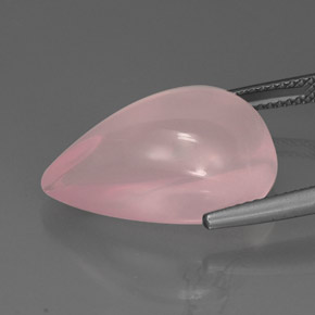 Cuarzo rosa rosa natural de 16,86 ct, transparente, transparente / translúcido