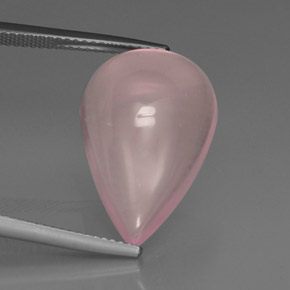 Cuarzo rosa rosa natural de 13,10 ct, transparente, transparente / translúcido