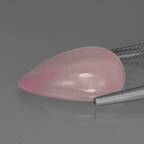 Cuarzo rosa rosa natural de 13,10 ct, transparente, transparente / translúcido