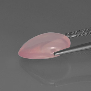 Cuarzo rosa rosa natural de 7,49 ct, transparente, transparente / translúcido