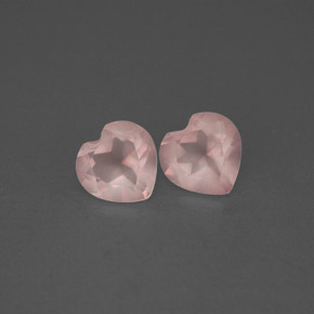 Gemas de cuarzo rosa rosa natural de  ct, transparente, transparente / translúcido