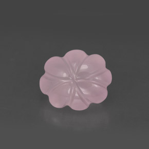 Cuarzo rosa rosa natural de 3,88 ct, corte flor, transparente