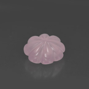 Cuarzo rosa rosa natural de 3,88 ct, corte flor, transparente