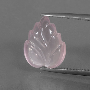 Cuarzo rosa rosa natural de 3,62 ct, corte flor, transparente
