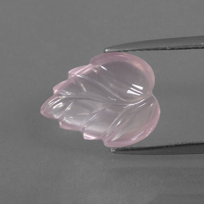 Cuarzo rosa rosa natural de 3,62 ct, corte flor, transparente