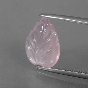 Cuarzo rosa rosa natural de 3,62 ct, corte flor, transparente