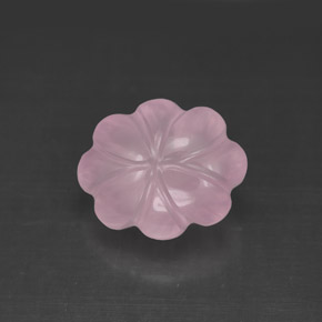 Cuarzo rosa rosa natural de 3,83 ct, corte flor, transparente