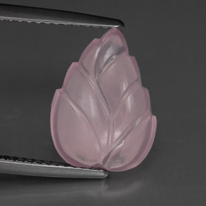 Cuarzo rosa rosa natural de 3,74 ct, corte flor, transparente
