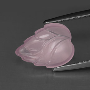 Cuarzo rosa rosa natural de 3,74 ct, corte flor, transparente
