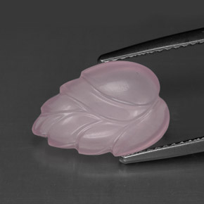Cuarzo rosa rosa natural de 4,13 ct, corte flor, transparente