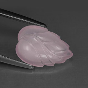 Cuarzo rosa rosa natural de 4,13 ct, corte flor, transparente